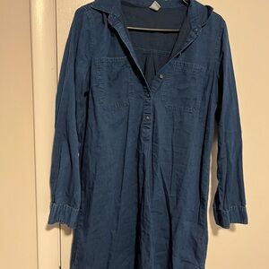 Old Navy Blue Denim Shirt Dress